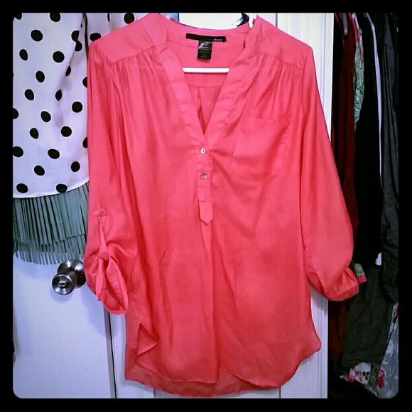 Coral blouse