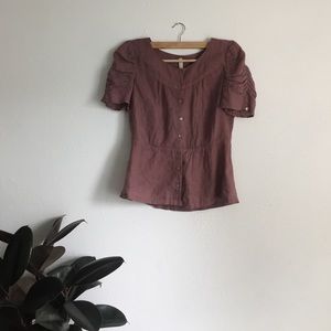 Buttoned down lavender Blouse