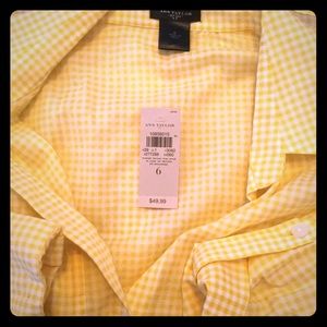 Ann Taylor Checked Top