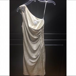 GOLD SHIMMER DRESS. Maggy London. Size 10 NWT