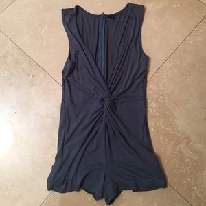 KORE Slate Knit Plunge Romper