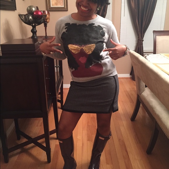 Afro Lady Sweatshirt hand Painted