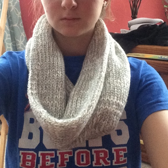 White and silver WHBM infinity scarf
