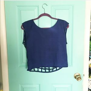 Royal blue crop top