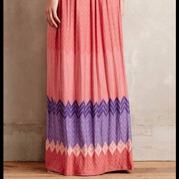 💥Sold💥Anthropologie  Sunfall Maxi Dress - Picture 2 of 4