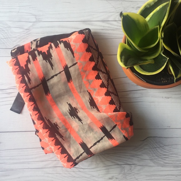 Coral Aztec Infinity Scarf - Picture 2 of 6