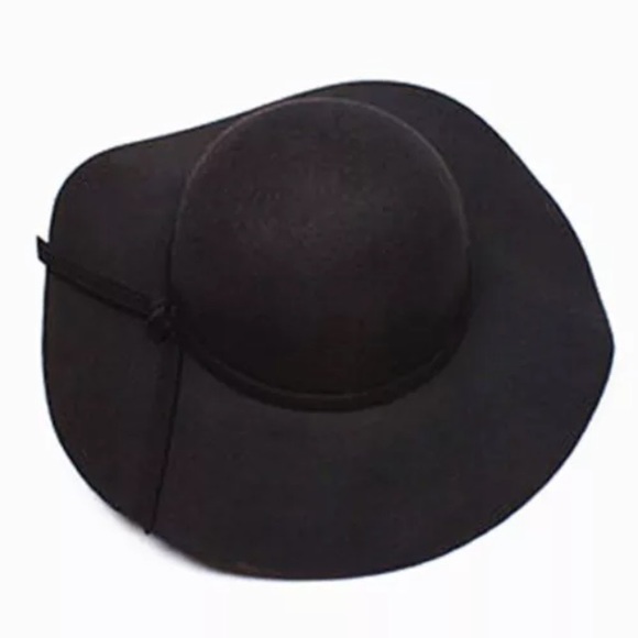 🎉HP🎉 Boho Wide Brim Felt HAT Grey Black Red Tan - Picture 2 of 3