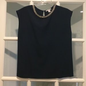 Dalia Collection Navy Blue Blouse