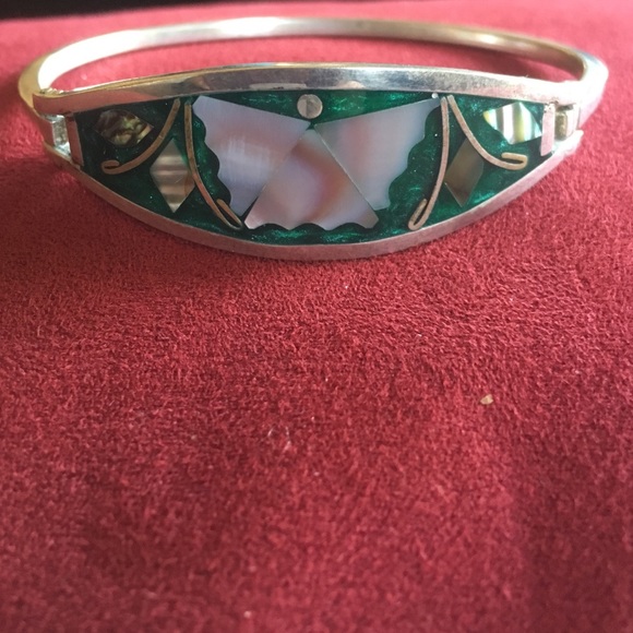 Alpaca Sterling and Enamel Bracelet