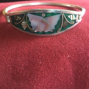 Alpaca Sterling and Enamel Bracelet