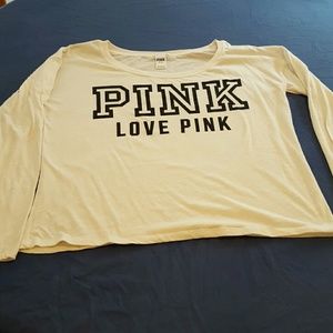 Pink wide neck sweatshirt