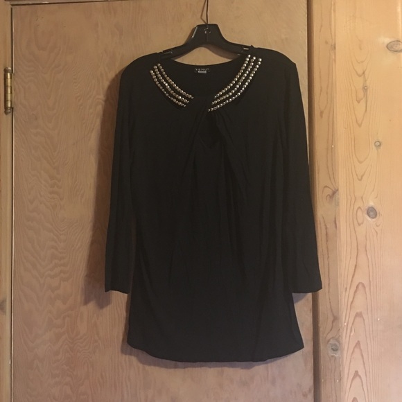 Embellished Top with Neck Detail and Keyhole