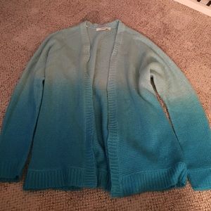Ombré Blue Forever 21 Cardigan Sweater