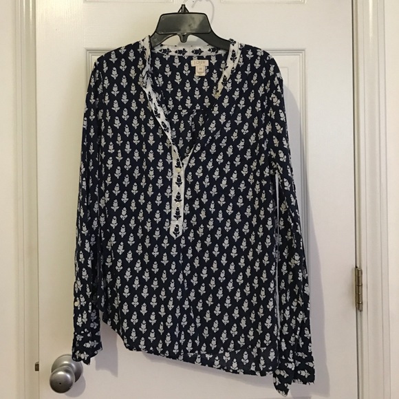 JCREW half button up popover!