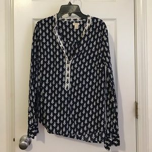 JCREW half button up popover!