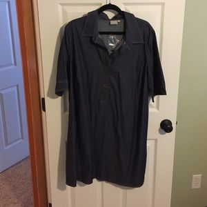 EShakti chambray straight cut dress