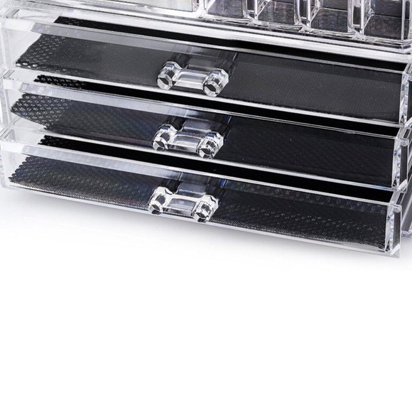 Acrylic makeup organizing drawers