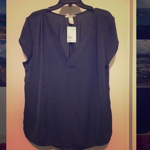 H & M blouse. Size 14. Dark grey color.