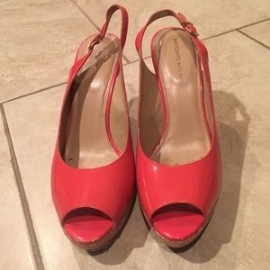 Coral peep toe wedge - Antonio Melani