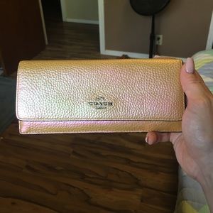 Iridescent COACH wallet