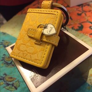 Coach booklet keychain