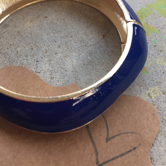 Blue and gold tone boutique bangle - Picture 3 of 3