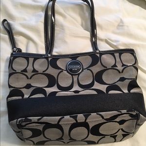 Black and Grey Coach Bag