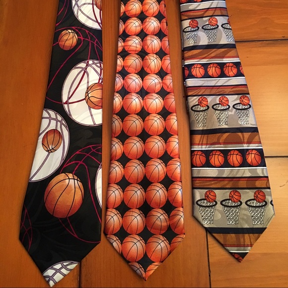 Neck ties - Basketball theme