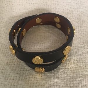 Tory Burch Double Wrap Logo Bracelet