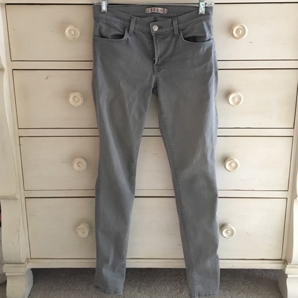 J Brand Super Skinny Gotham Jeans, Grey - Picture 3 of 4