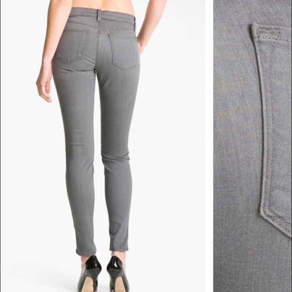 J Brand Super Skinny Gotham Jeans, Grey - Picture 2 of 4