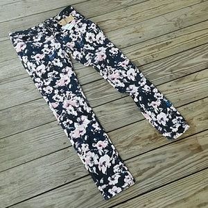 Floral Dark Skinny Jeans
