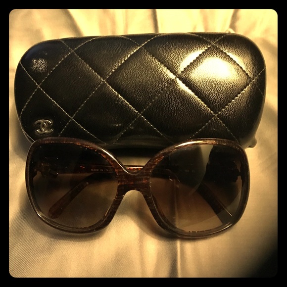 Chanel Oversized Logo Signature Oval Sunglasses