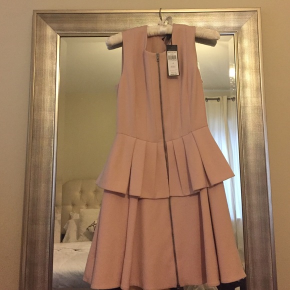 BCBG blush colored dress