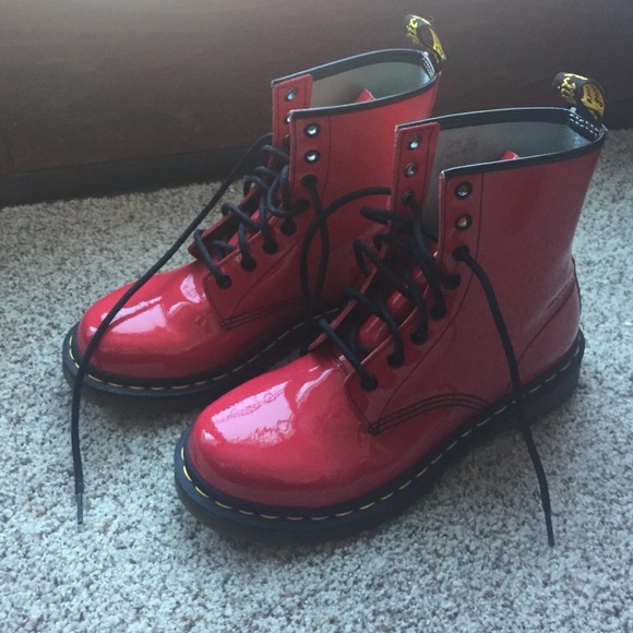 Patent Leather Red Dr. Martens