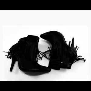 Black Fringe Boots