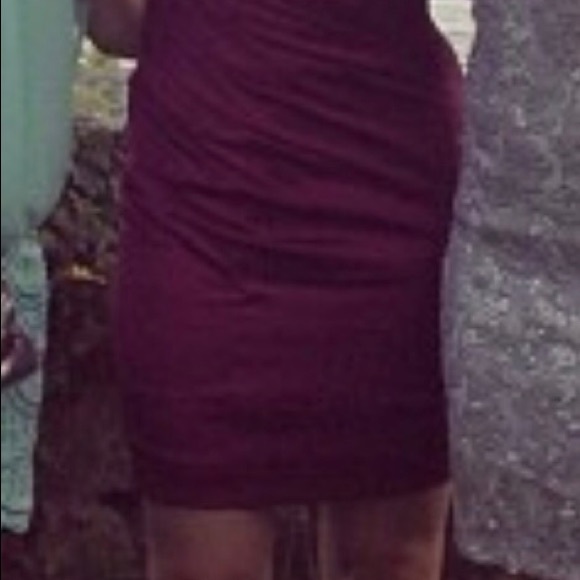 Express Raspberry One Shoulder Cocktail Dress - image 3