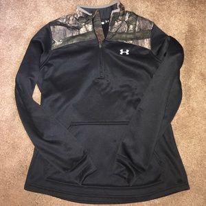 Camo Under Armour Mid Zip Top