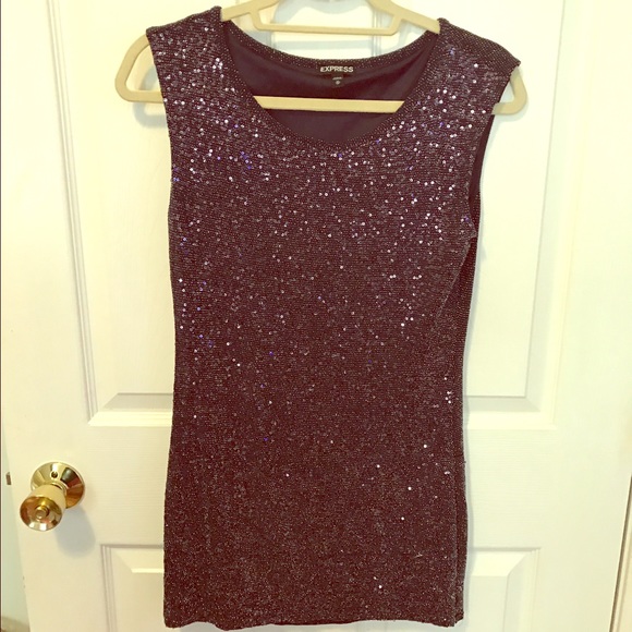 Express purple sheath dress (size S)