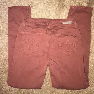 Red Skinny-Straight Jeans