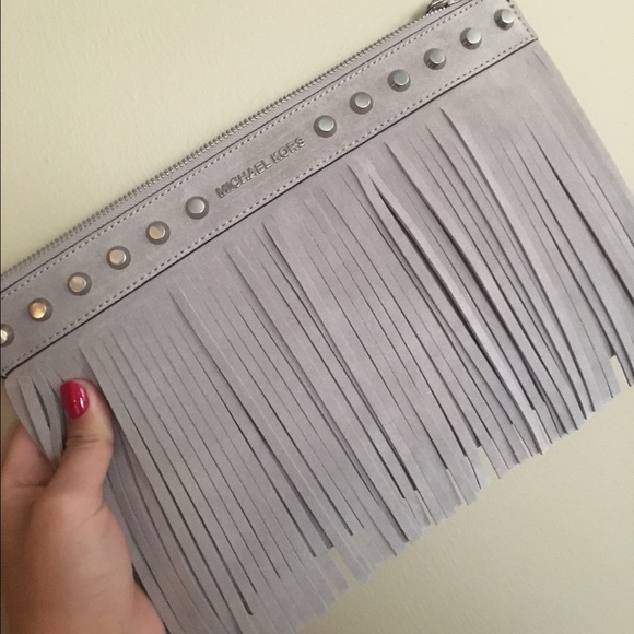 Michael Kors XL fringe clutch
