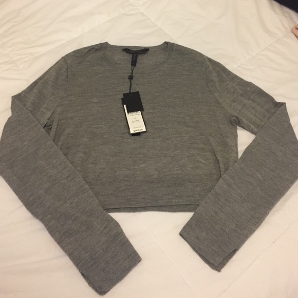 Grey crop sweater
