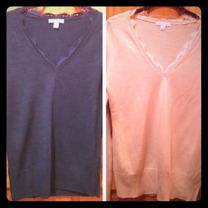 NWOT 💫 NY&CO Lace V-Neck Sweaters 2 FOR 1 !!