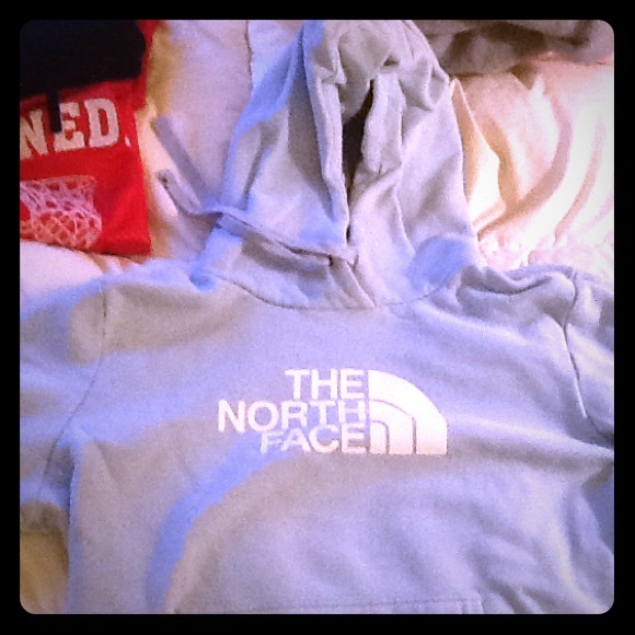 North Face light blue sweatshirt women's large - Picture 1 of 3