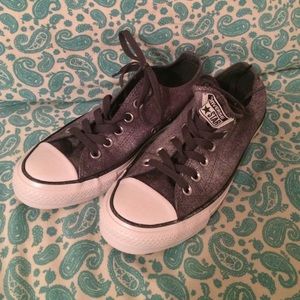 Silver brushed Converse!
