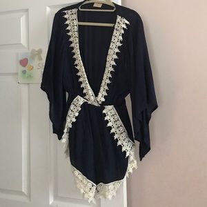 Hello Molly navy romper