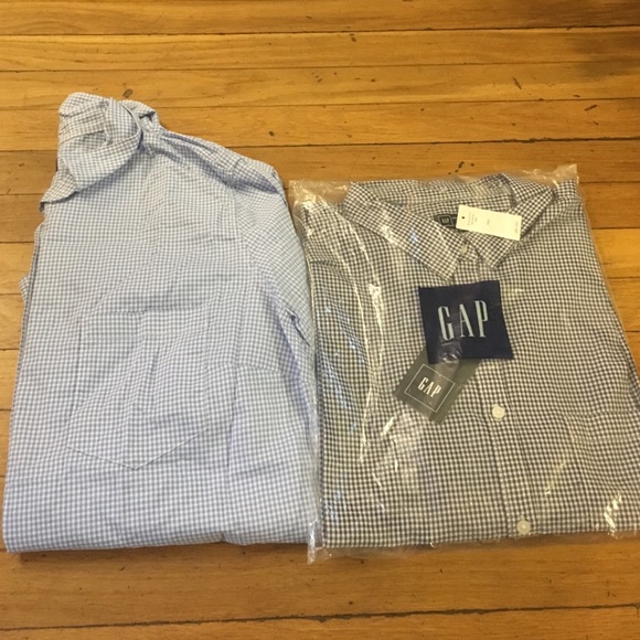 Two women gap button downs