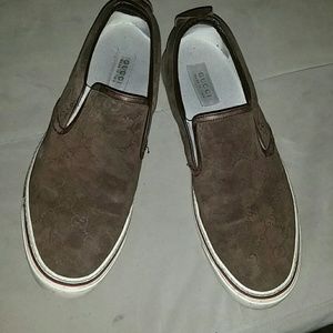 Gucci monogram slip on Size 12D