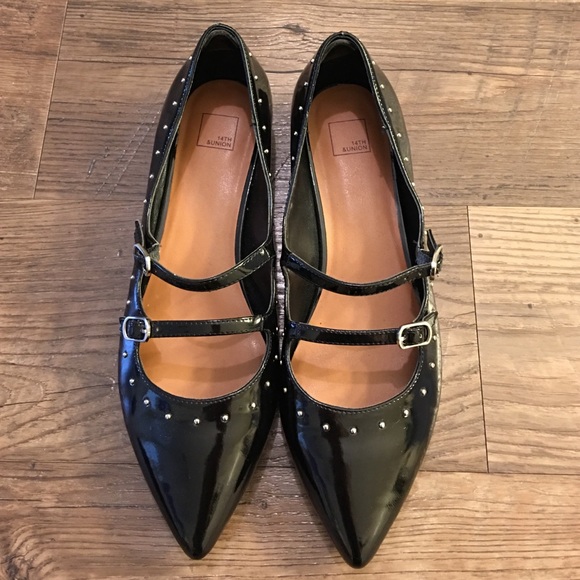 Patent Studded Flats