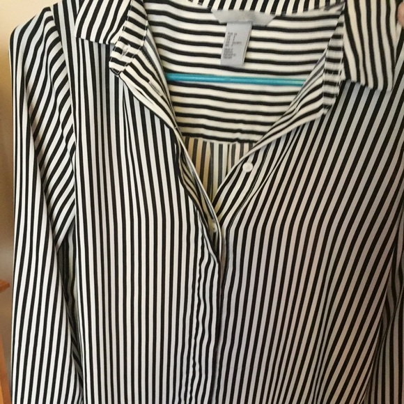 Striped H&M button-down shirt